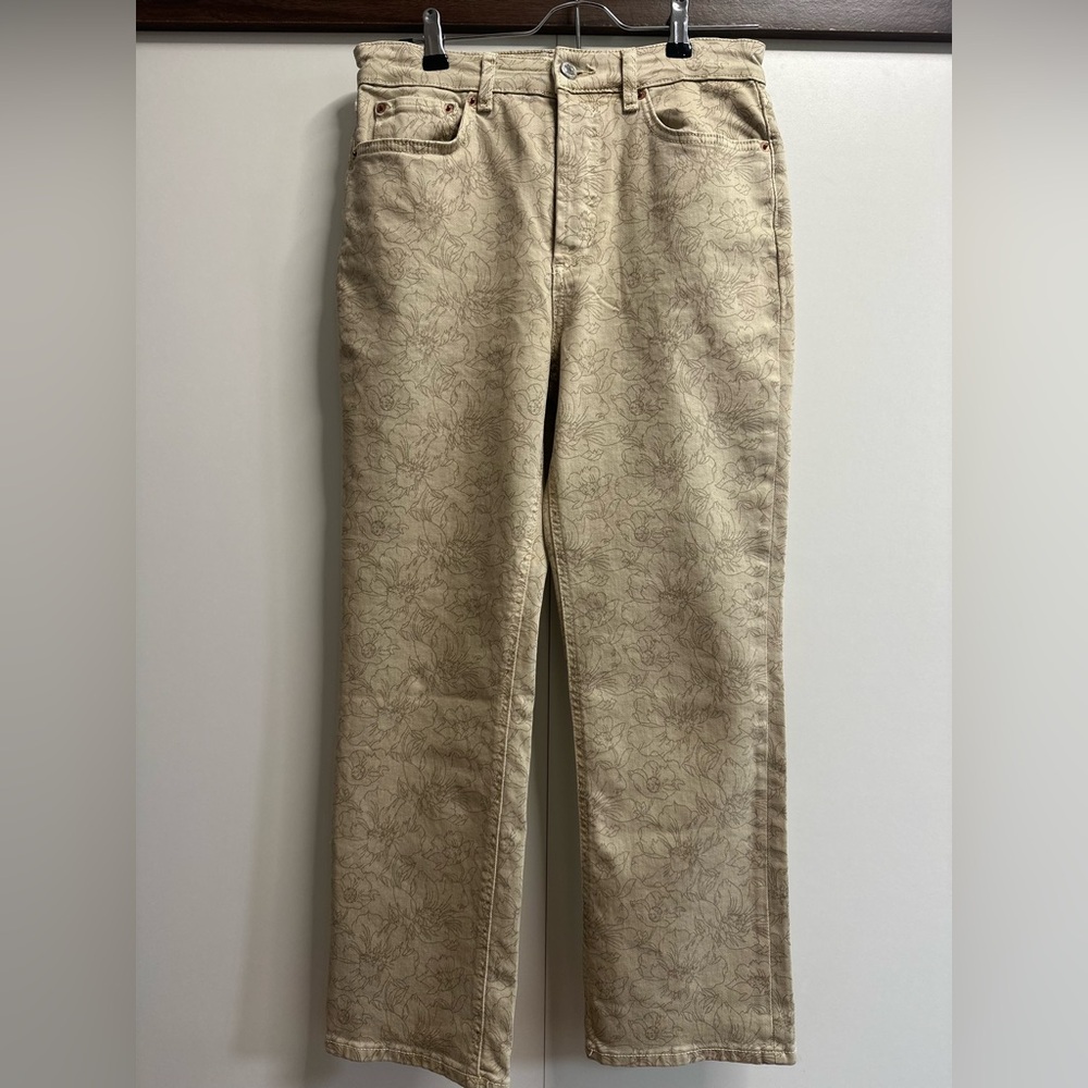 Zara Beige Straight Leg Women's Jeans - Picture 2 of 6